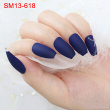 (Sm13-618) 24Pcs Matte Fake Nails - Full Tips Nail Art Set