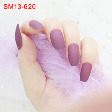 (Sm13-620) 24Pcs Matte Fake Nails - Full Tips Nail Art Set