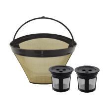 (Set 1) Golden 304 Stainless Steel Coffee Filter Basket