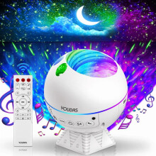 Phueut Star Projector, Aurora Projector with Moon Lamp, LED Nebula Projector, Bluetooth Speaker, 43 HD Colors for Kids, Adults & Room Decor