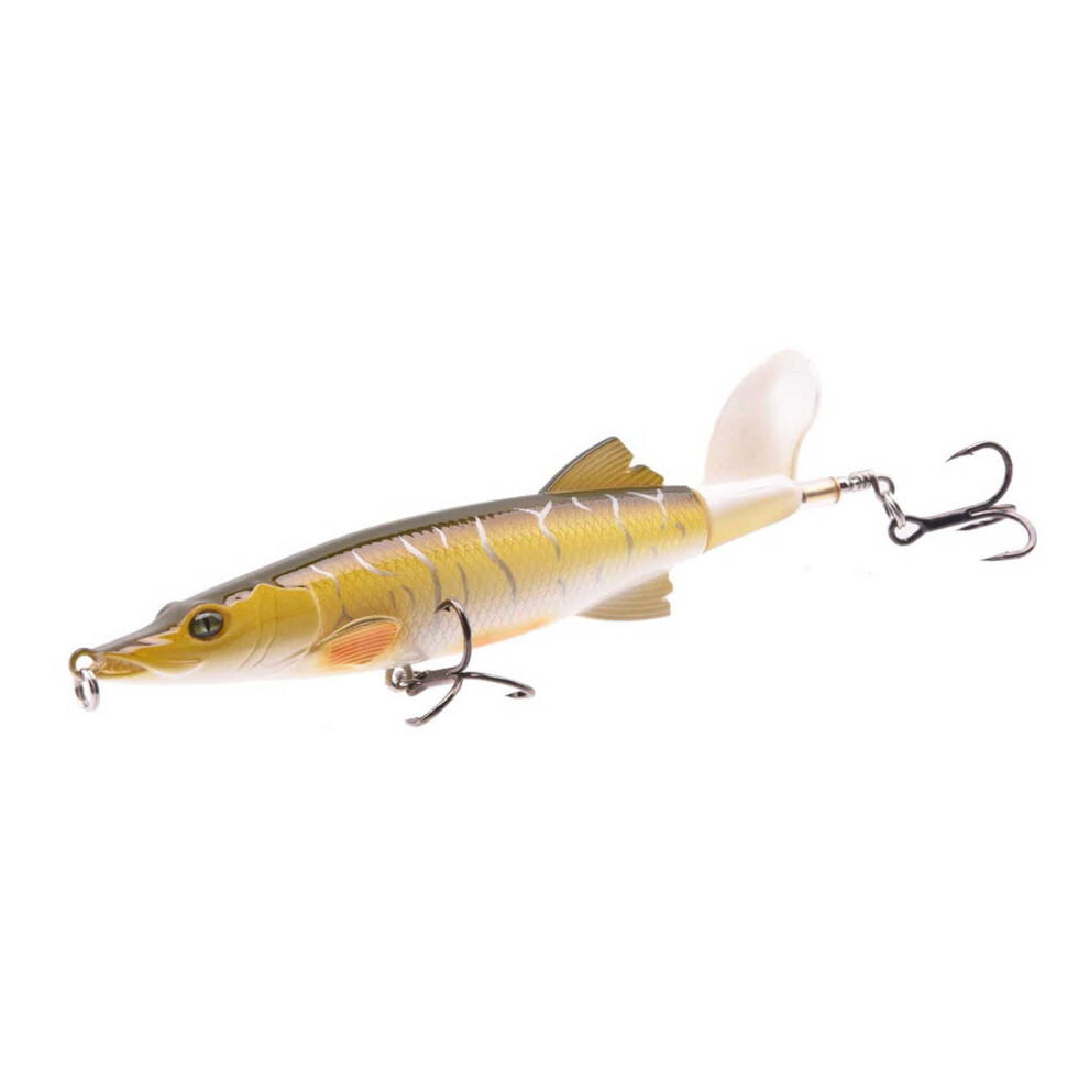 13cm/16g Crocodile Propeller Tractor Wave Climbing Floating Pencil Lure Fishing Bait Lure Bionic Fish Bait Dogfish-image-OPC-PSDRPJC-NEW