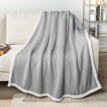 PAVILIA Sherpa Fleece Throw Blanket for Couch, Navy Blue, Plush Soft Fuzzy Sofa Blanket, Cozy Reversible Winter Throw for Women Men, 50x60 Inches
