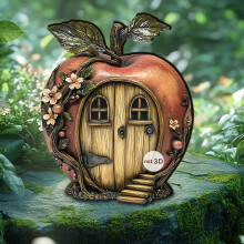 Whimsical Mushroom Door Decor - Hand-Painted Wooden Fairy Tale Decorations for Kids Room, Garden Pathway, Storybook-Themed Nursery Accents