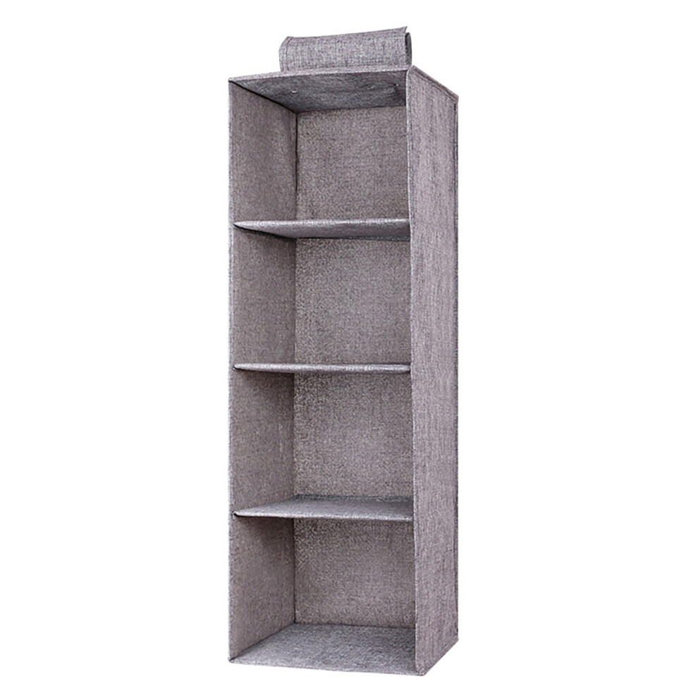 Fabric Hanging Organizer for Closet Rod – Grey, 10.63"x10.63"x31.5", for Baby Nursery, Clothes, Linens, Toys, Accessories