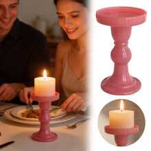 Elegant Crystal Glass Candle Holder Centerpiece For Home Desk And Wedding