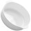 White Ceramic Round Baking Dish with Handles Oven Safe Cookware Set 1 Piece 1