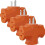 3-Way Plug Adapter Grounded 15A 1875W Orange 3 Pack 1