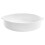 White Ceramic Round Baking Dish with Handles Oven Safe Cookware Set 1 Piece 4