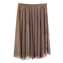 Women Ballet Skirt Mesh Flowy Dance Skirt Pull on Elastic Waist Midi Wrap Skirt