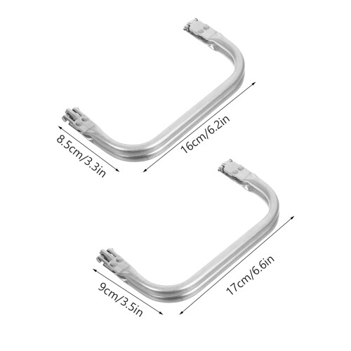 Tacar Clasp Fráma Sparáin Alúmanaim Airgid – 2 phíosa 1