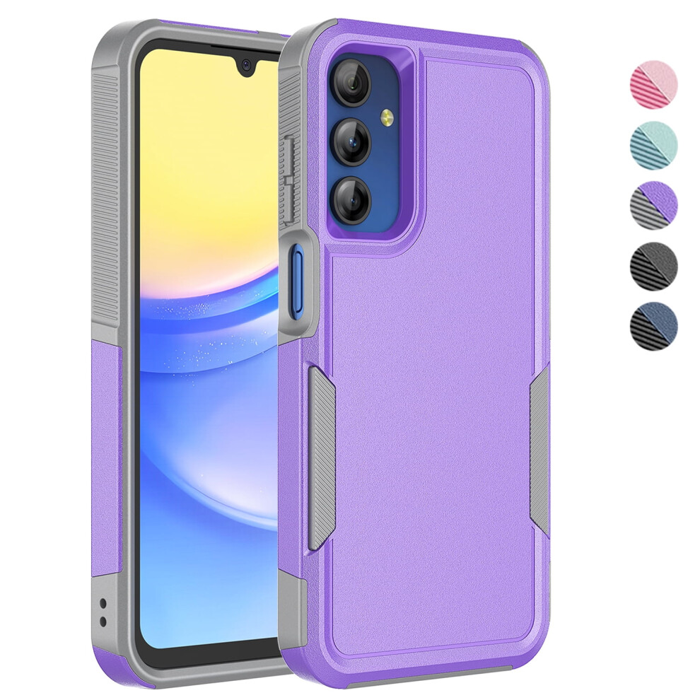 For Compatible With Samsung Galaxy A15 5G Phone Case Shockproof Heavy Duty Rugged Cover For Galaxy A15 5G, Purple 9009879571353