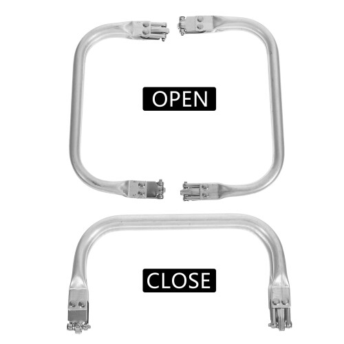 Tacar Clasp Fráma Sparáin Alúmanaim Airgid – 2 phíosa 2