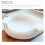 White Ceramic Round Baking Dish with Handles Oven Safe Cookware Set 1 Piece 7