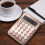 AuroraX Desktop Calculator Cute Office Basic Calculator,12 Digit Four Function Calculator with Large Mechanical Buttons and Display Teacher Supplies 4