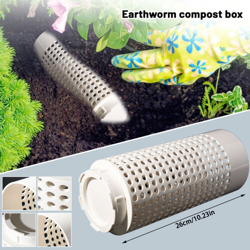 Worm Composting Box With Round Shape, Odor-resistant Design, High Quality And Practical, Suitable For Small Flower Pots 1