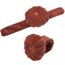 Soft Corduroy Wrist Pin Cushion Pumpkin Shape Wrist Pin Cushion Hands Sewing Assistant bead bracelet making kit, 1PCS