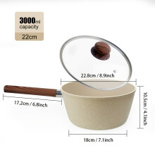 1pc Deep Frying Pan with Lid | 3-in-1 Sauté & Stock Pot | Heavy-Duty Aluminum, All Stovetops Compatible | Stay-Cool Handle