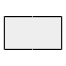 White 16:9 Foldable Projector Screen – 92"/100"/120", No Crease, for Home Theater, Conference & Outdoor Camping