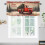 Christmas Red Truck Pine Tree Window Valance Rod Pocket 2