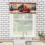 Christmas Red Truck Pine Tree Window Valance Rod Pocket 3