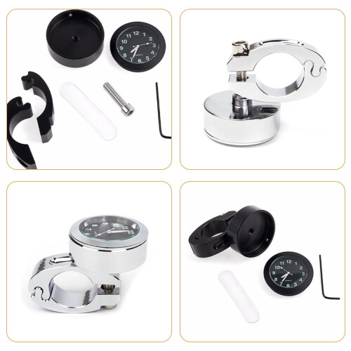 Motorcycle Handlebar Clock 2 pcs 1