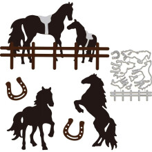 Realistic Horse Cutting Dies, Compatible with All Standard Die-Cutting Machines, for Card Making & Scrapbooking