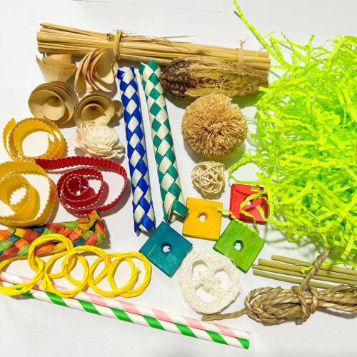 (Multicolour) Giochi masticabili per pappagalli Conure 2