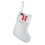 White Knitted Christmas Stocking with Initial H 1