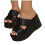 Women's Platform Wedge Sandals Round Toe Woven Thick Sole 5