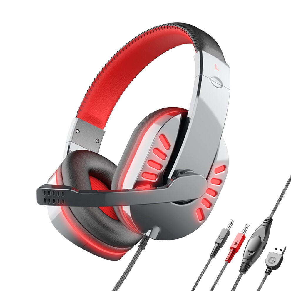 Hwkond Gaming Headset Computer Luminous Game Computer Headset Headphones With Microphone Up To 25% Off 9132278129570