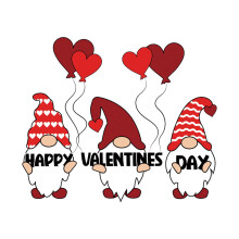 5-Pack Valentine's HTV Stickers, Iron-On DIY Decals for Cotton, Compatible with Cricut/Silhouette