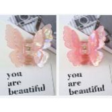 (Colorful pink Colorful red) Butterfly Hair Clips for Thick Hair Styling