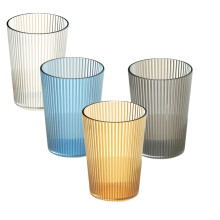 4 Pcs Unbreakable Plastic Drinking Glasses,Shatterproof Drinking Cups, PET Glass Cup,14 oz Plastic Tumbler Cups,Dishwasher Safe (4 Colors)
