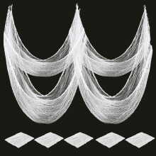 Décorations en tissu déchiré pour Halloween : ambiance festive garantie ! Possibilités de suspension polyvalentes pour créer un fond de fête