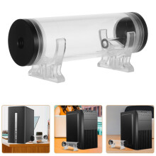 Durable Computer Water Cooling Cylinder with G1/4 Thread 16cm Cylindrical Tank for PC Case Cooling System Black