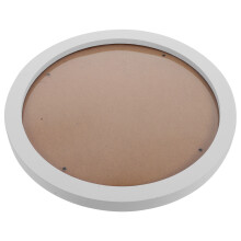 Cadre photo rond en bois blanc (1 pièce) pour mur de bureau