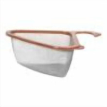 Over Sink Drain Basket, Triangular Strainer with Adjustable Hooks, PP & Stainless Steel, Compatible with Standard Sinks
