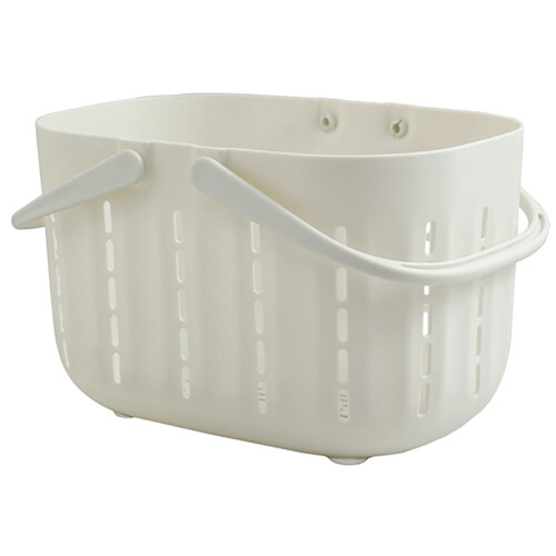 Large Plastic Baskets White Portable 1Set 9.6X6.9X6.3In