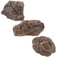 3Pcs Miniature Rock Potted Planter Stones Miniature Stone Decor Resin Rock Ornament