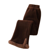 Thermal Thick Fuzzy Wide Leg Corduroy Pants for Girls – Elastic Waist, Bootcut, Fall/Winter 2026, Compatible with Kids' Sizes