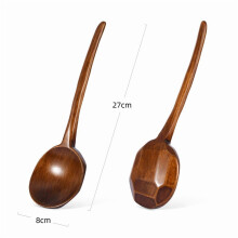 Japanese Style Wooden Ramen Spoon Soup Ladle Korea Soup Spoon Round Spoons Soup Spoons Ramen Ladle Soup Spoon Chinese Spoons (Large)