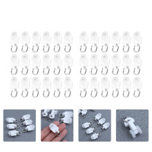 Gardinenhakenrolle, weiß, aus PVC-Legierung, für leichtgängiges Gleiten, 100 Stück