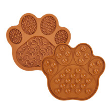 Slow Feeder Lick Mat for Dogs & Cats, Food-Grade Silicone with Suction Cups, Non-Interactive Anxiety Relief Mat, Easy Clean, 8x7" (as Pictured)