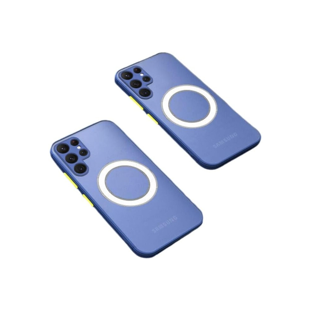 Magnetic Frosted Hard Case, Thin & Light, Compatible With Samsung Galaxy S23/S22/S21 Ultra/Plus/Fe/Note20/Note10 (, Note20 Ultra) Blue 9405492511248