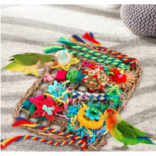 (Section 3) Bird Foraing Toys Parrot Chewing Toy Reducing Aggression & Loneliness Bird Toy Excellent Gift for Birds Lovers