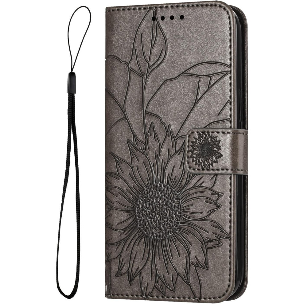Sunflower Leather Wallet Case For Iphone 15 Â Magnetic Closure, Kickstand, Card Holder, Shockproof Flip Folio 9405492511279