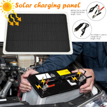 Painel solar monocristalino de 20 W para celulares, baterias de carro e ventiladores solares – compacto, de alta eficiência, ideal para camping e