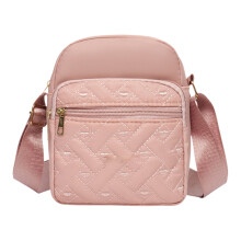 W-784 Pinke Umhängetasche für Damen, Crossbody-Tasche aus Oxford-Gewebe, leicht, geräumig, verstellbarer Riemen, abnehmbare Innentasche, ideal