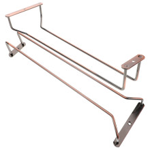 2 soportes de hierro para copas de vino, soporte colgante para copas boca abajo para cocina – Compatible con copas de vino estándar