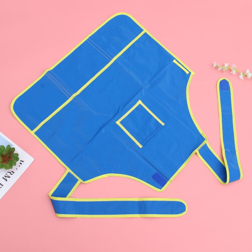 Kids Painting Aprons Blue Plastic Waterproof 3 Pcs 1